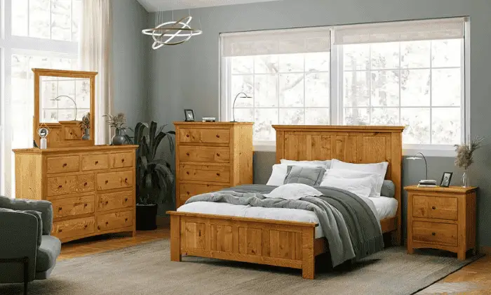 Bedroom furniture types can be explained as separated pieces
